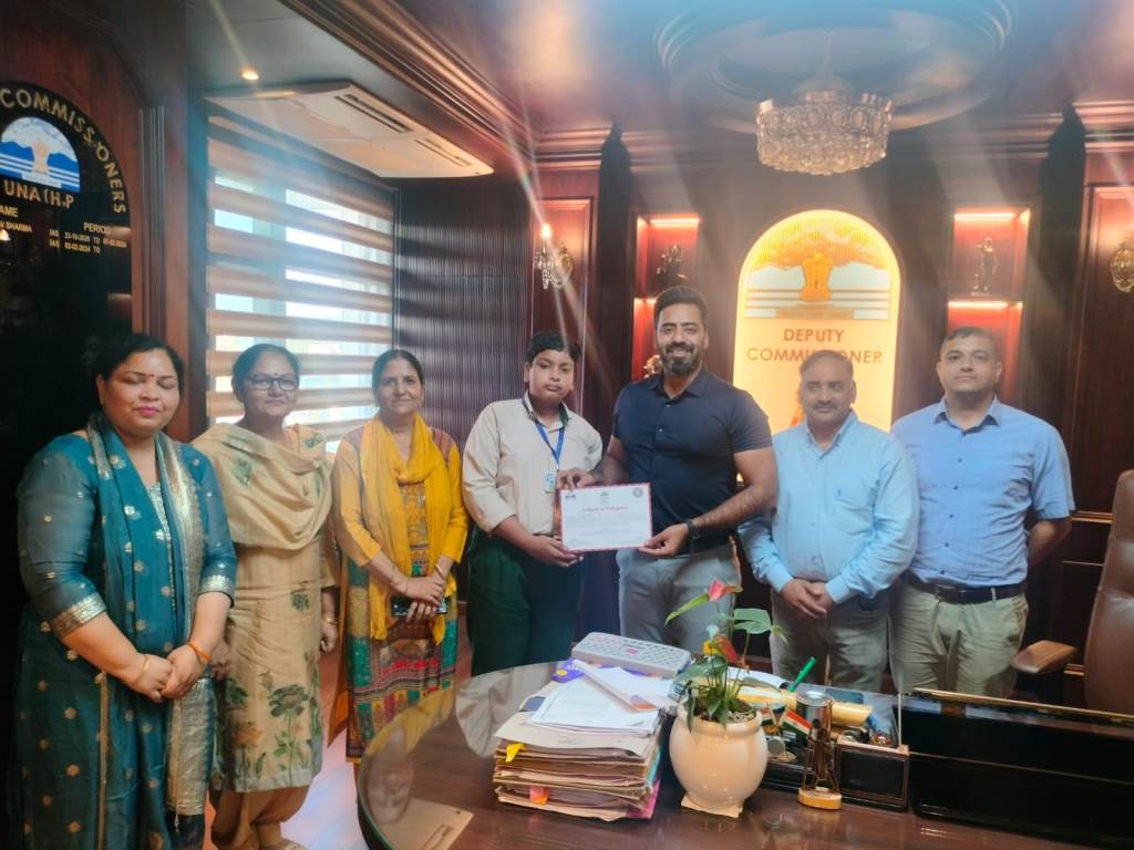 Suryansh from Una secured second place in the statelevel safe construction competition Samarth2025
